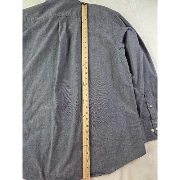 Izod Shirt Men's XL Grey Long Sleeve Button Up Shirt - Picture 5 of 6